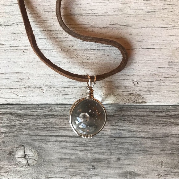 Clear Vintage Marble Necklace - Picture 1 of 2
